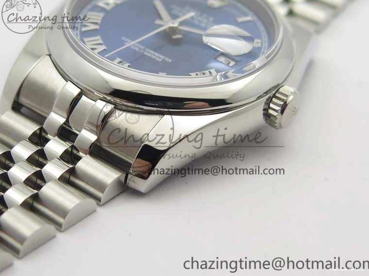 0516 DateJust 36mm SS 116200 ARF 1:1 Best Edition Blue Roman Dial On 904L SS Jubilee Bracelet SA GoodFit 3520